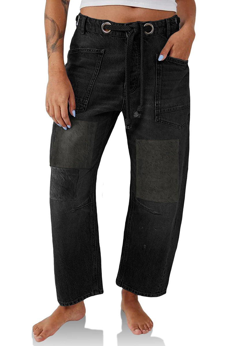 Straight-Leg Denim Pants