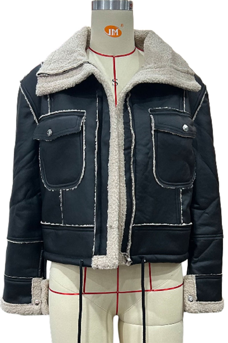 Faux Shearling-Lined Jacket