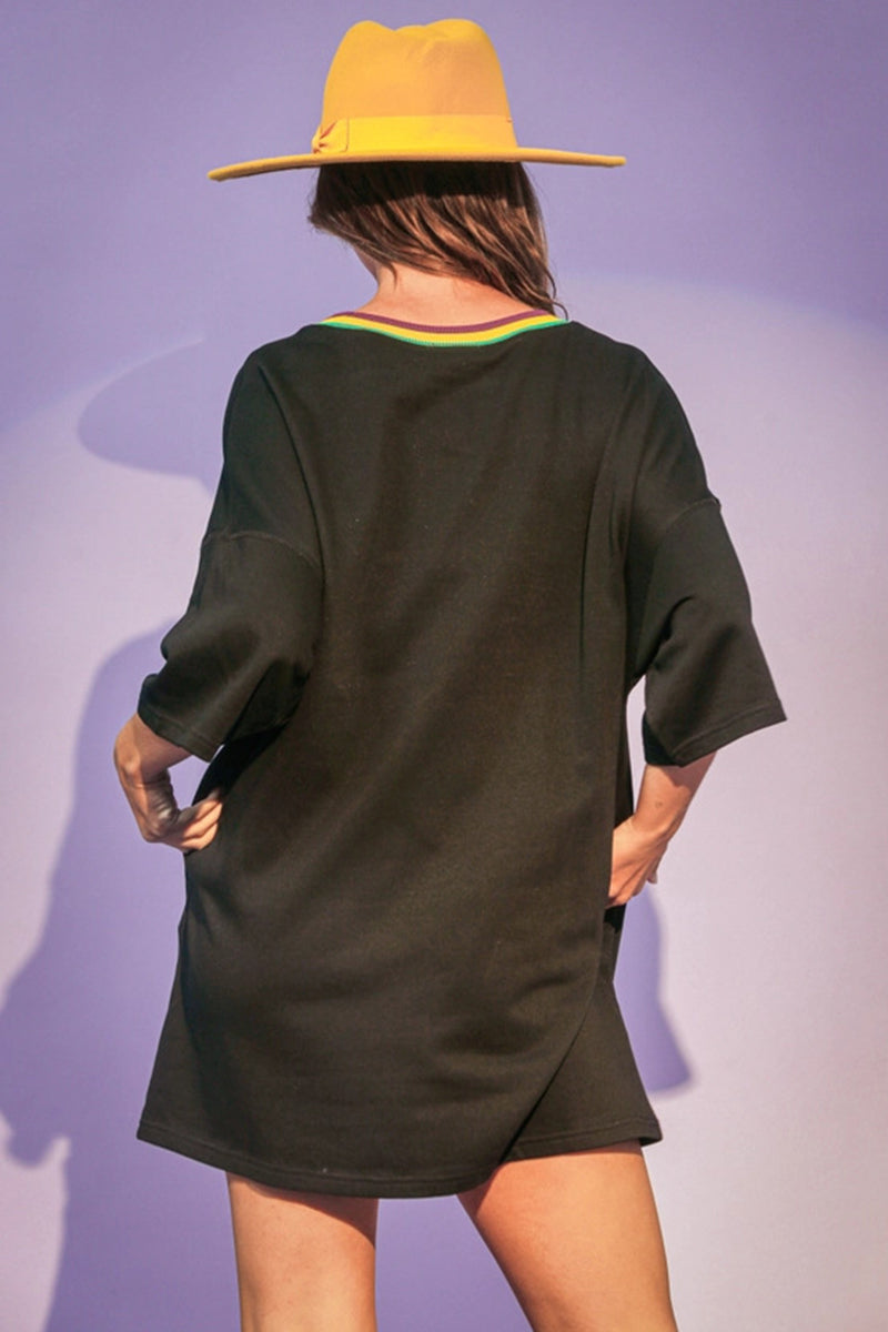 Ball Mask Sequin Pocket Tunic