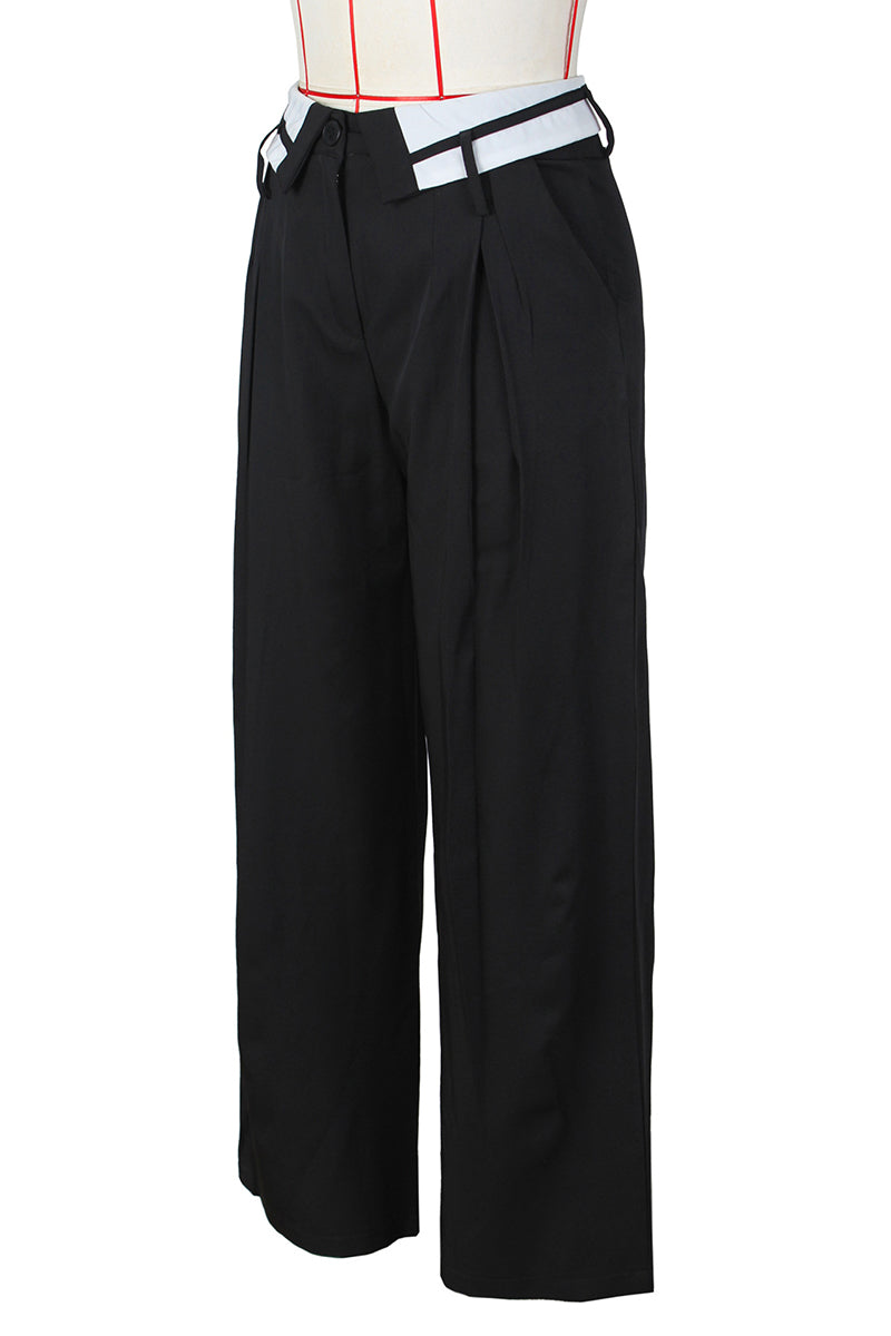 Wide-Leg Trouser Pants