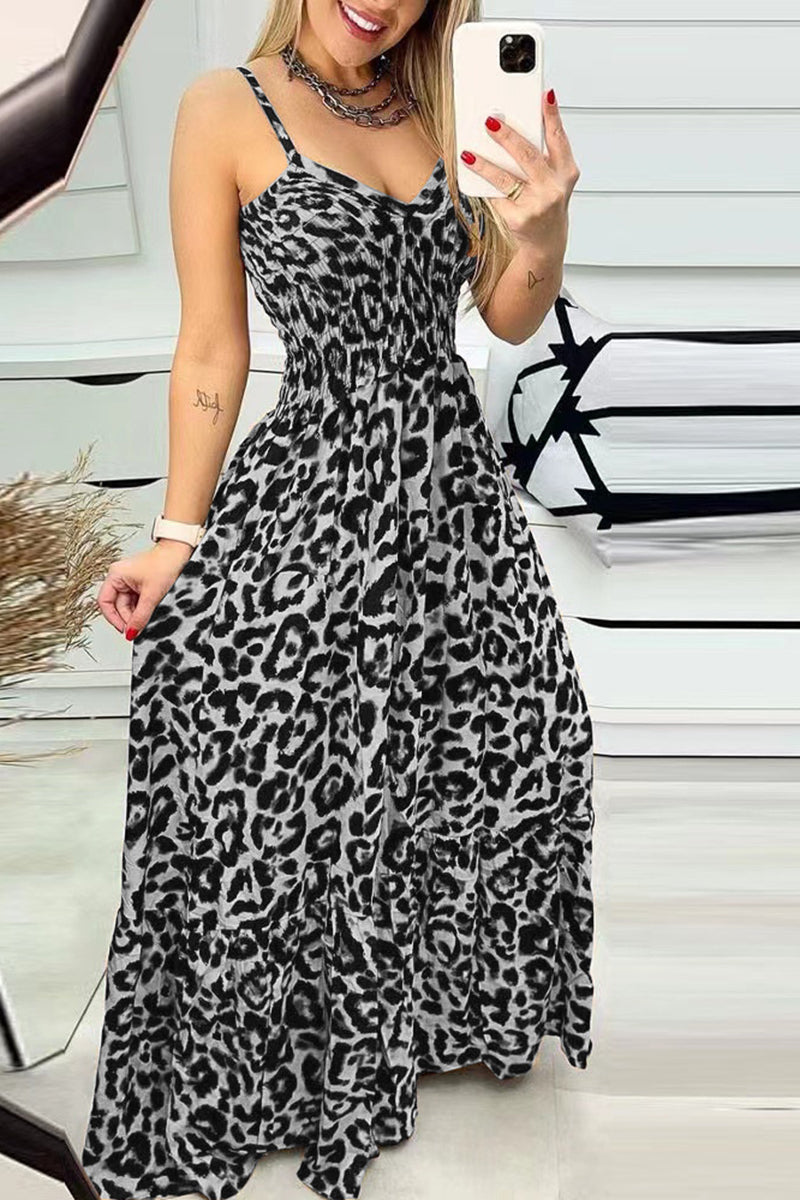 Leopard Print Maxi Dress