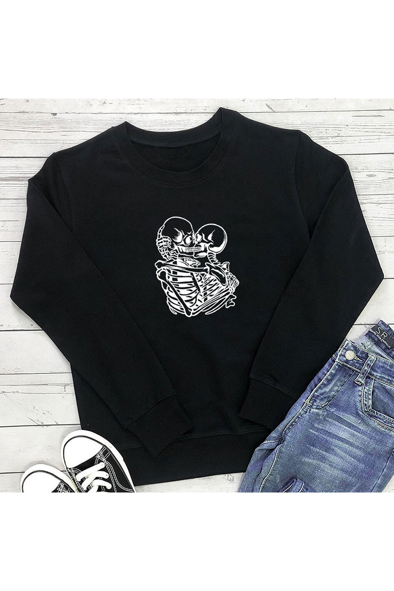 Skeleton Graphic Casual Top