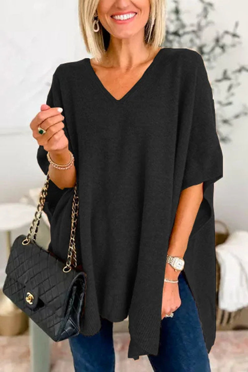 Loose-Fit V-Neck Top