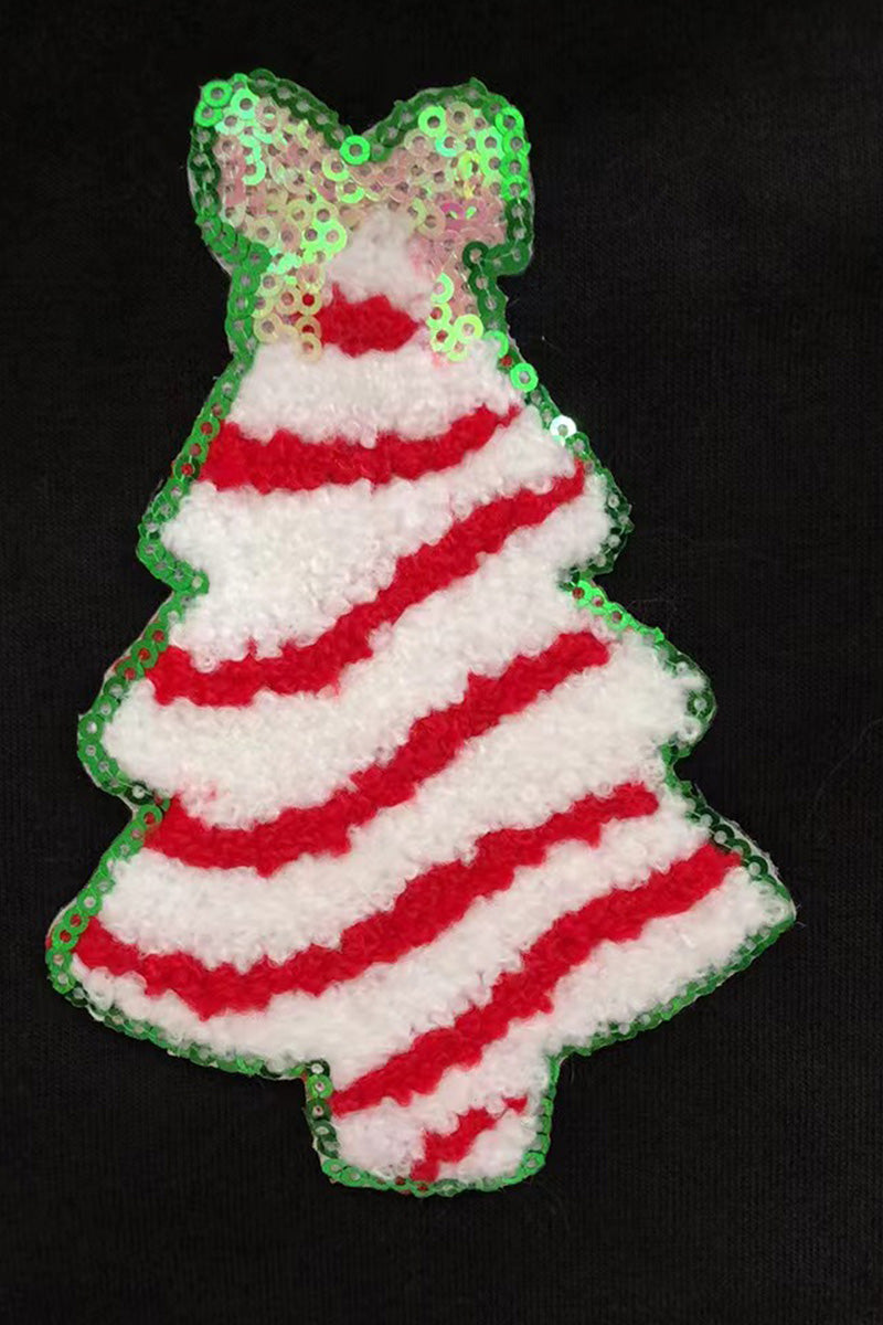 Striped Christmas Tree Graphic Top