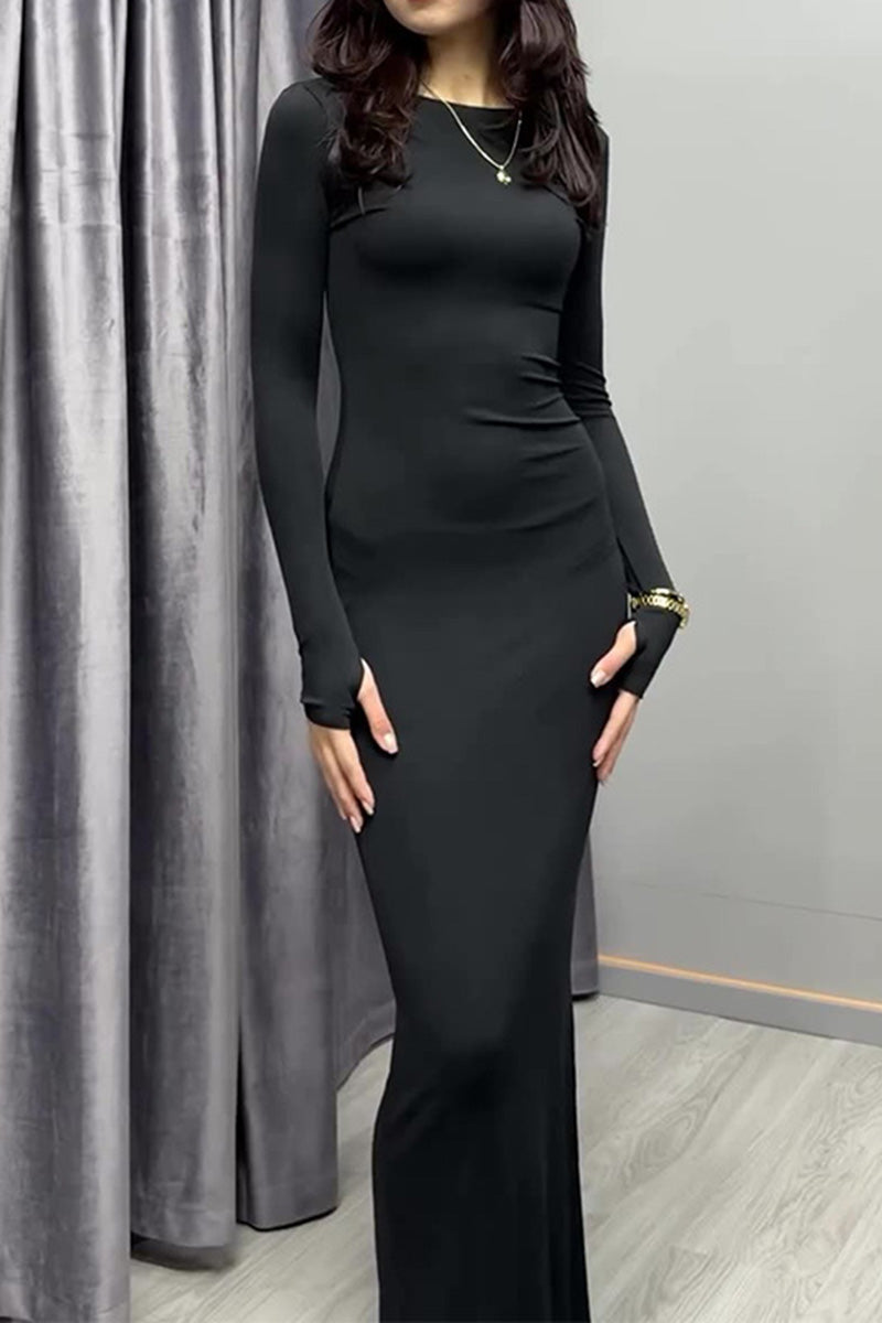 Long Sleeve Bodycon Maxi Dress