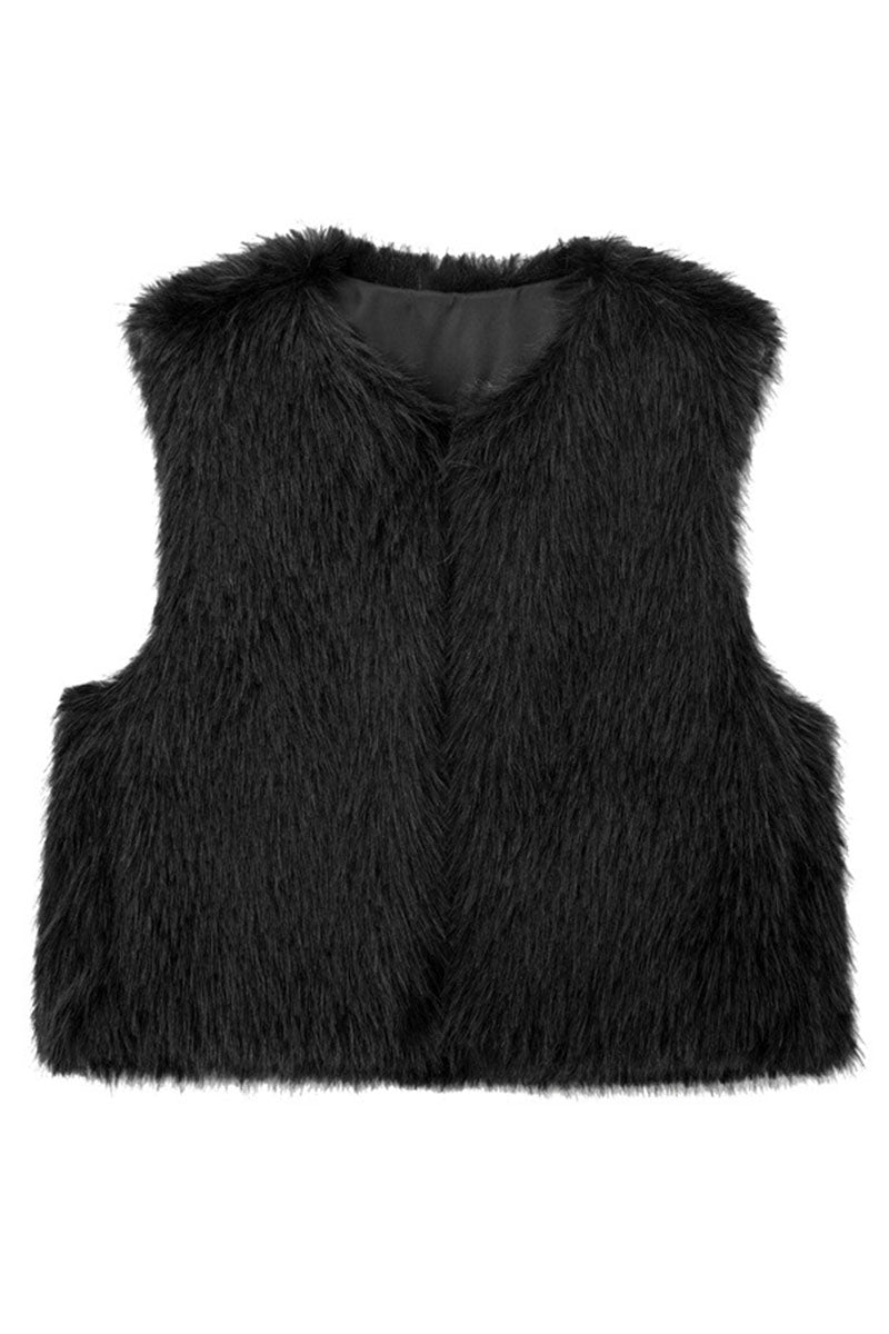 Sleeveless Furry Vest