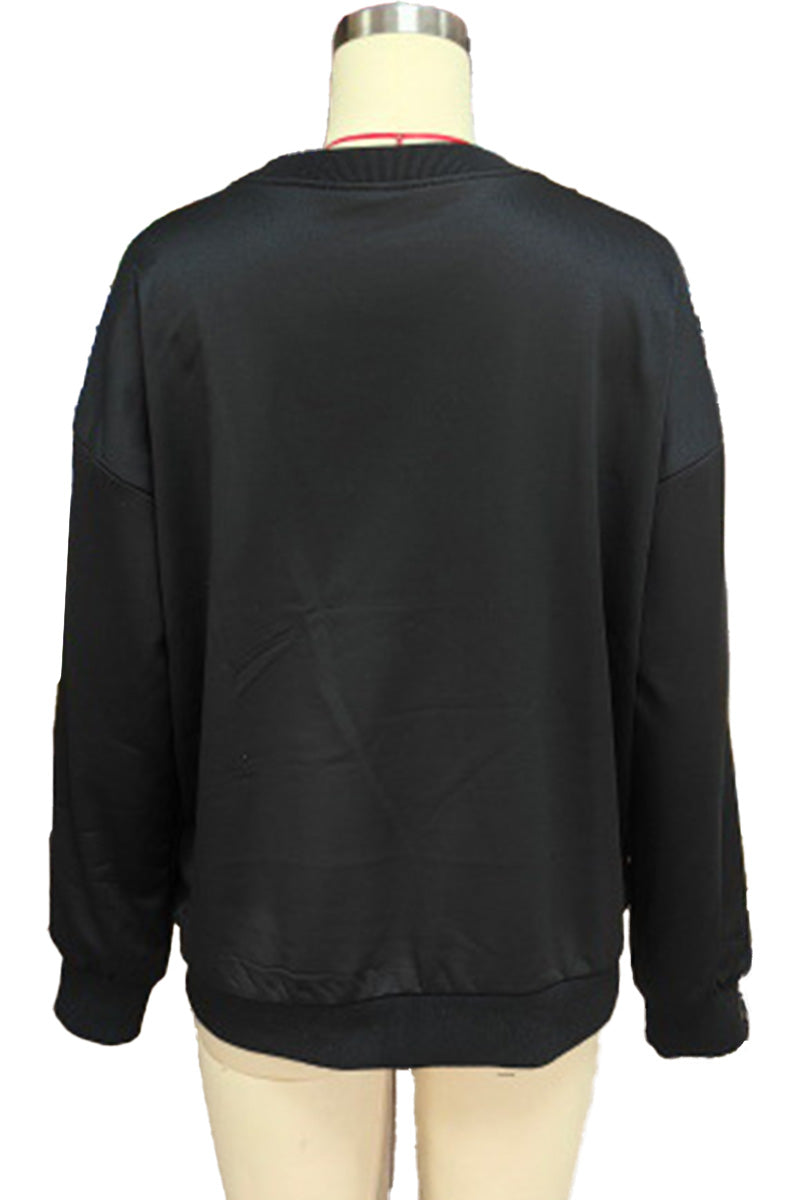 Bow Graphic Pullover Top