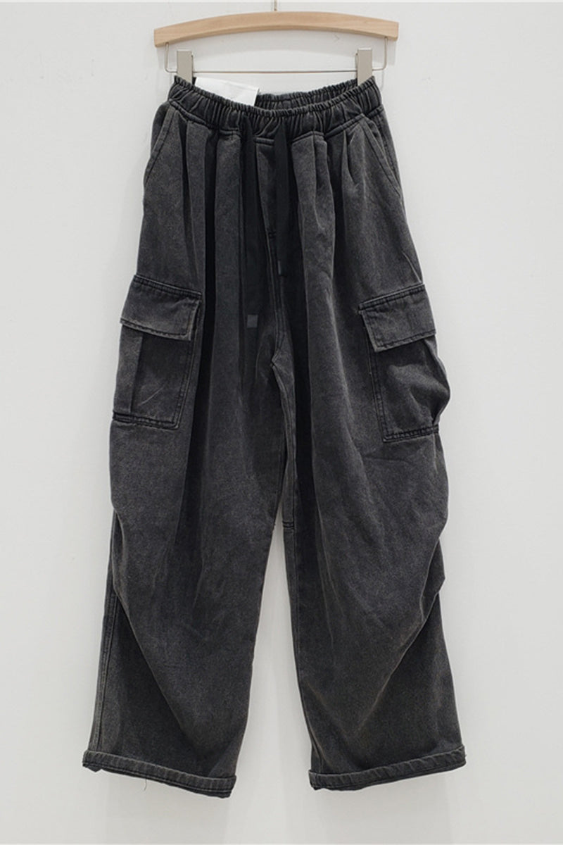 Loose-Fit Cargo Pants with Pockets