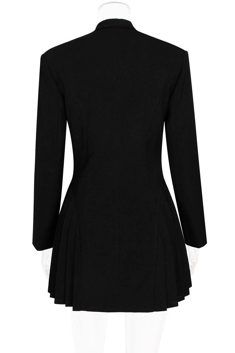 Button-Front Blazer-Inspired Mini Dress