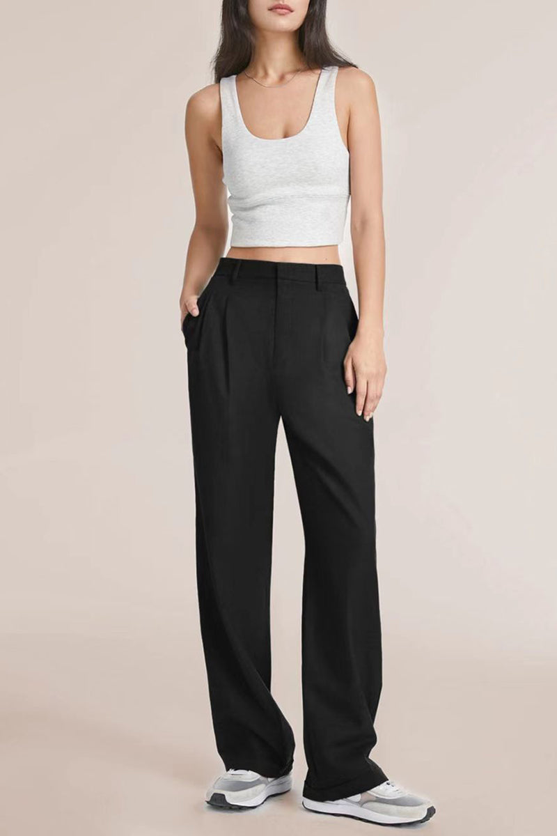 High-Rise Wide-Leg Trousers