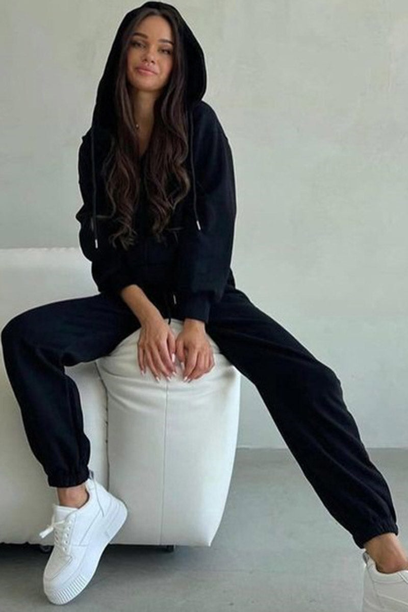 Relaxed Fit Hoodie and Jogger Set