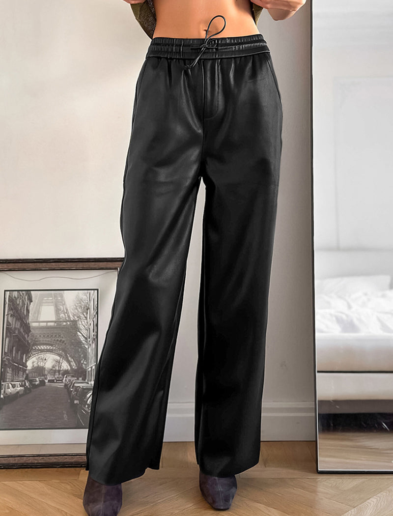 Matte Faux Leather Pants