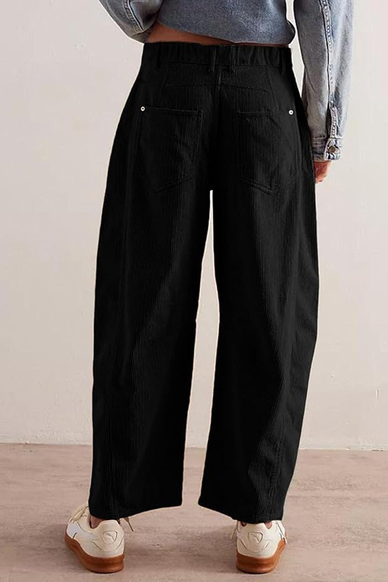 Wide-Leg Corduroy Pants