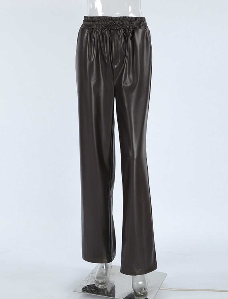 Matte Faux Leather Pants