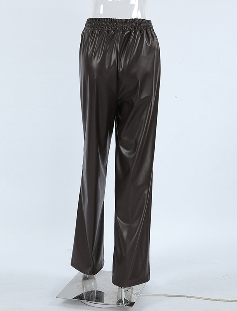 Matte Faux Leather Pants