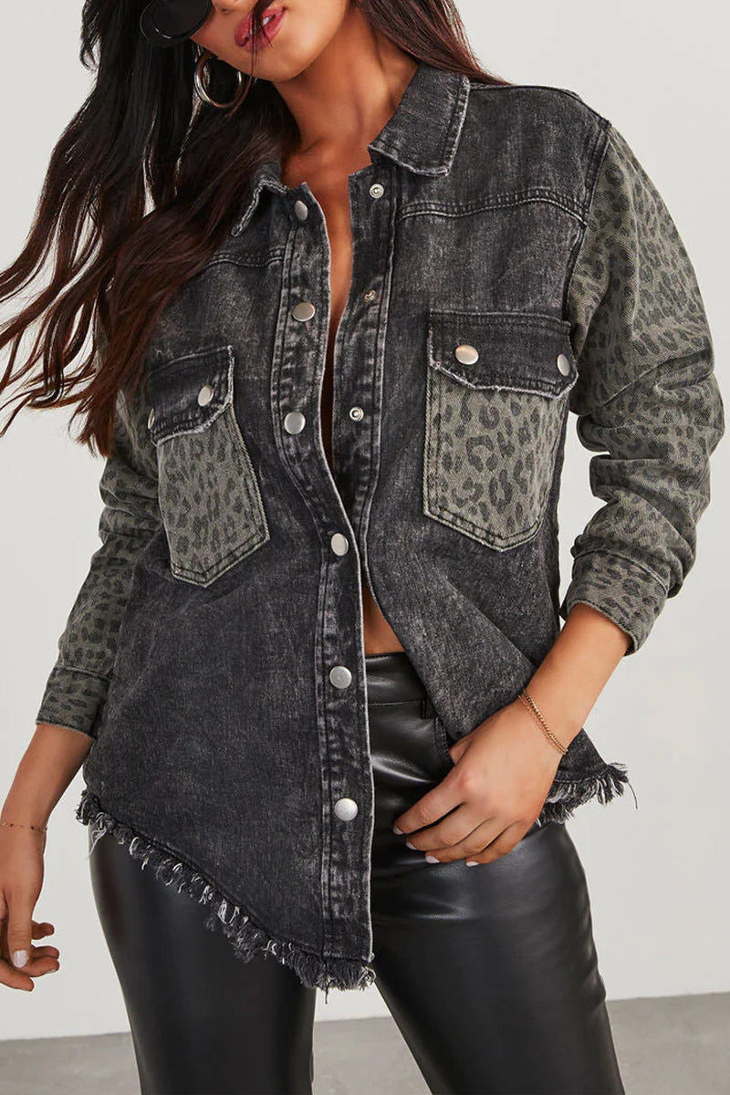 Denim Jacket with Contrast Pockets