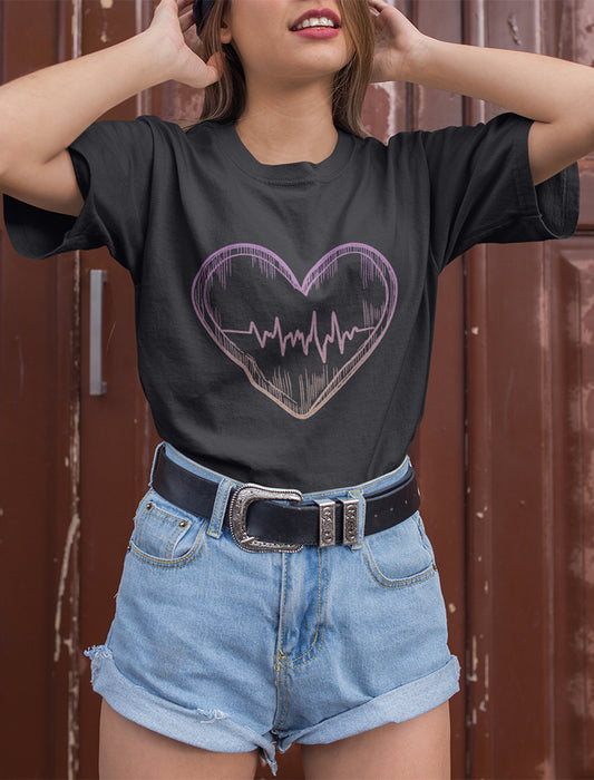 Heartbeat Line Heart Tee