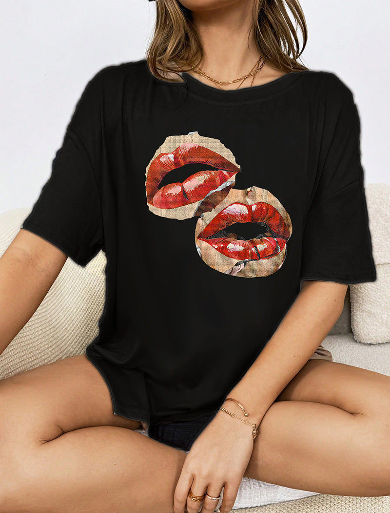 Lips Graphic Casual Tee