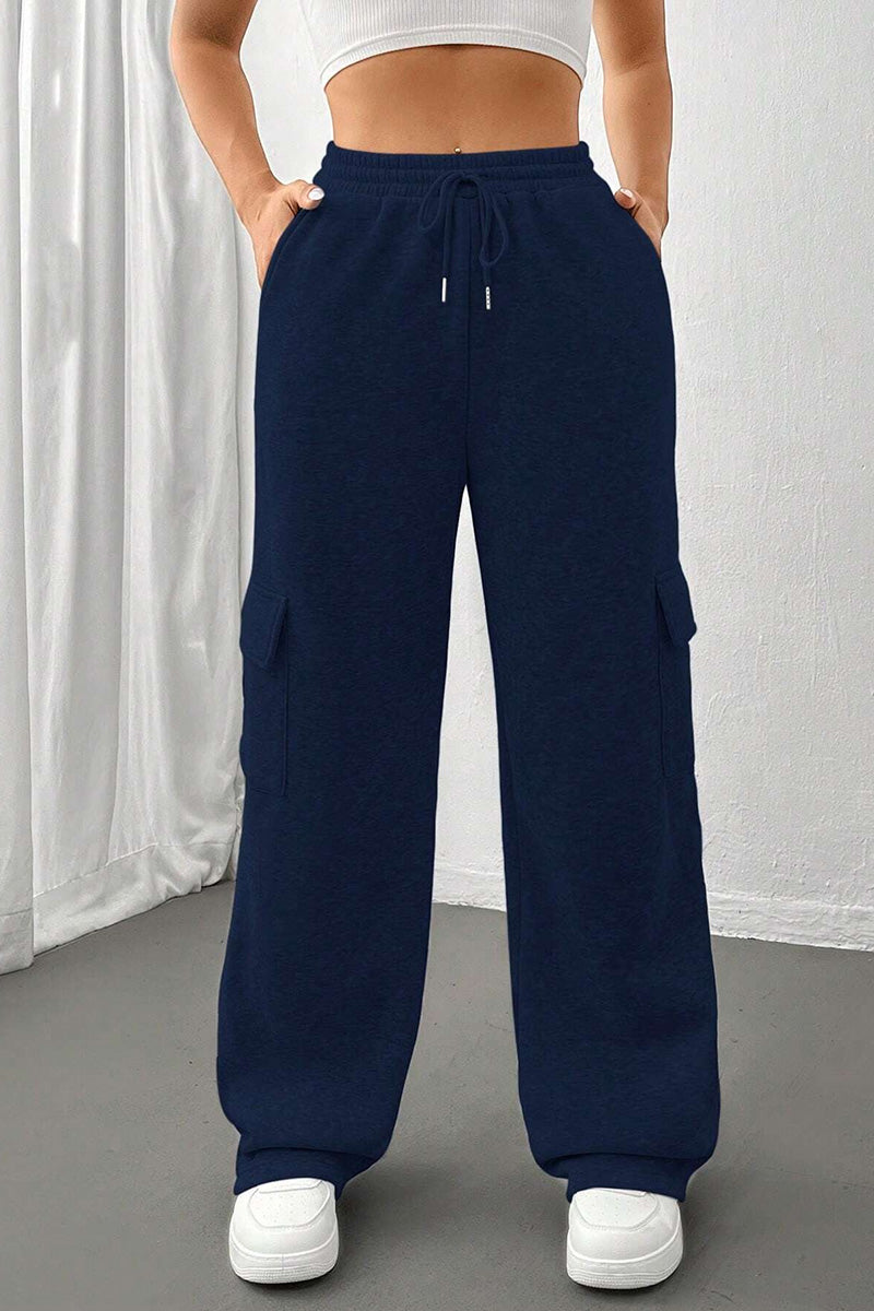 Multi-Pocket Straight-Leg Pants