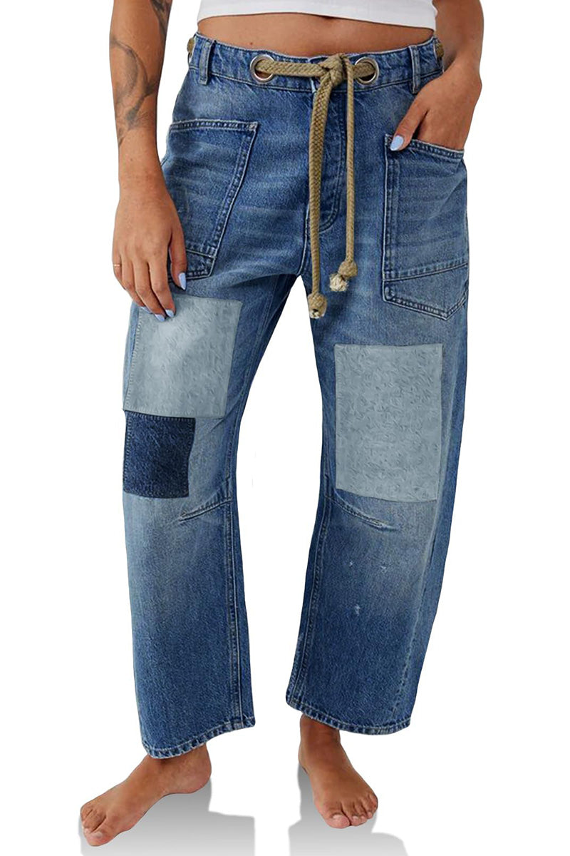 Straight-Leg Denim Pants