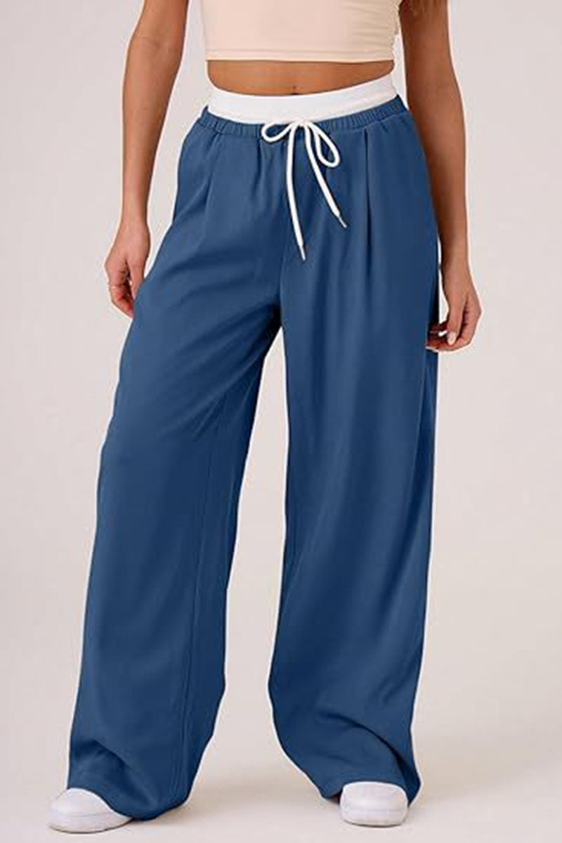 Casual Wide-Leg Drawstring Lounge Pants