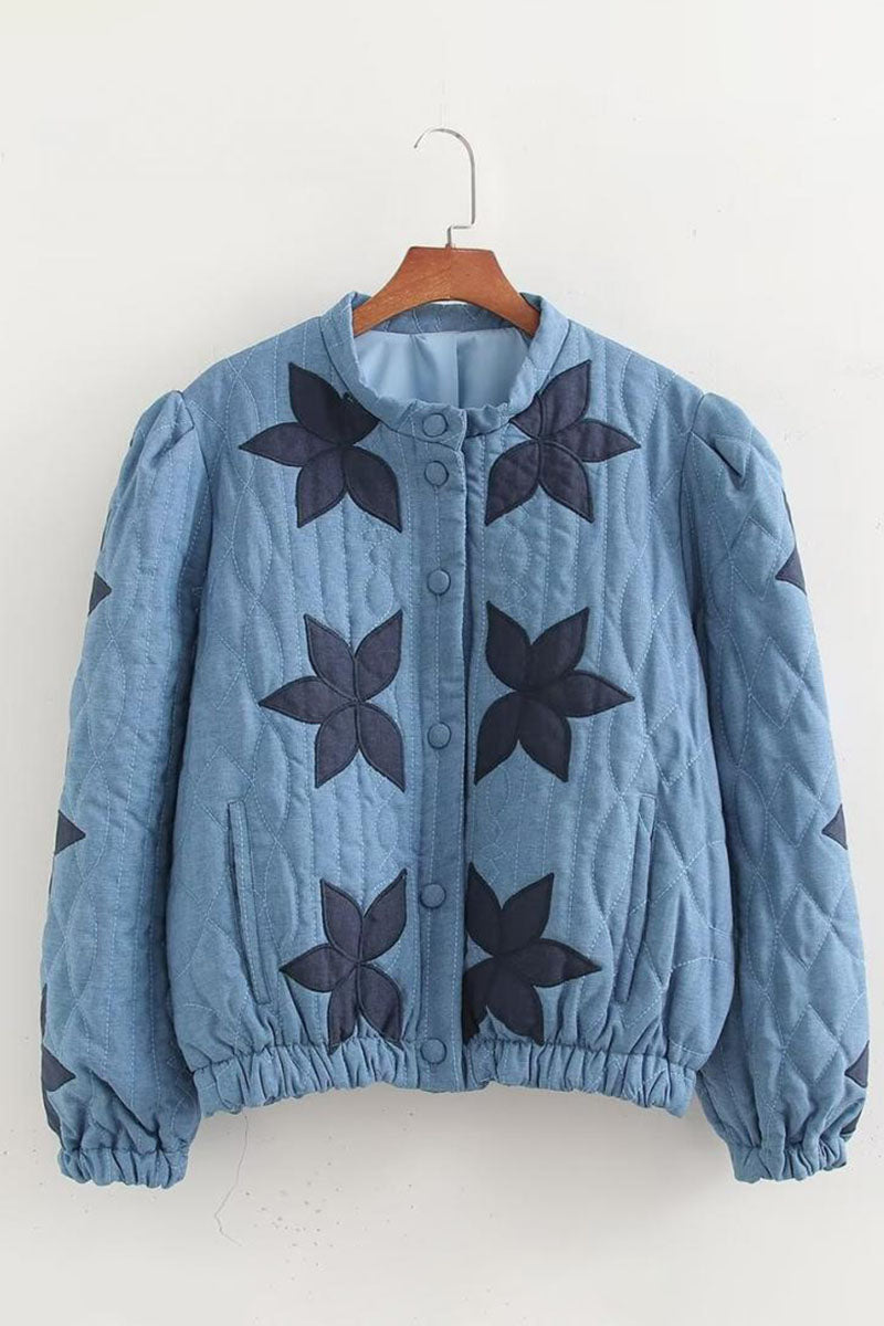 Quilted Button-Up Jacket