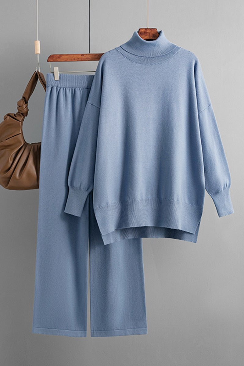 Relaxed Knit Top and Pants Set