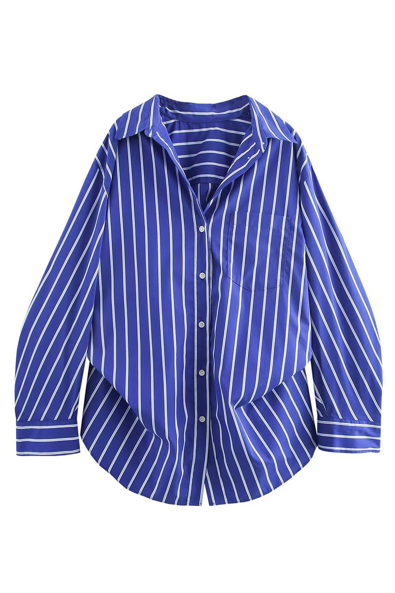 Striped Batwing Sleeve Shirt