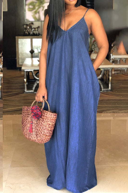 Cami Denim Maxi Dress