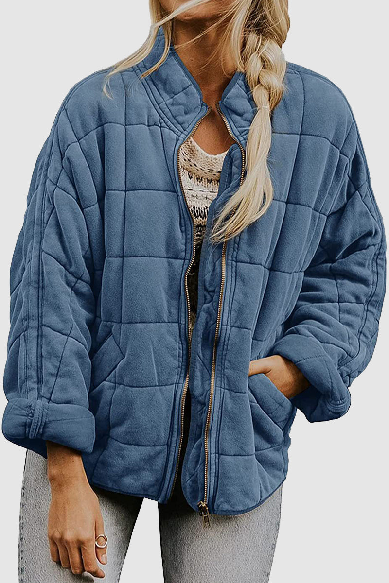 Quilted Zip-Up Jacket