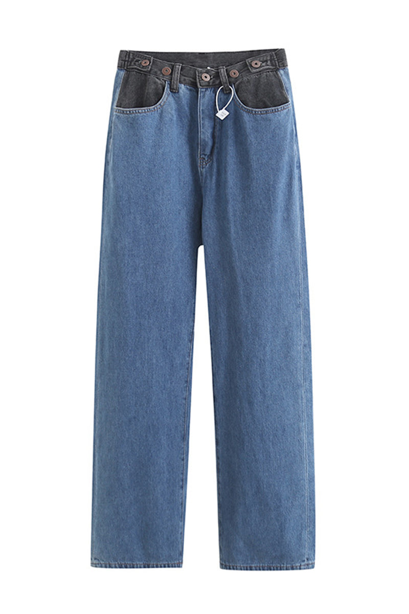 Dual-Tone Pocket Jeans