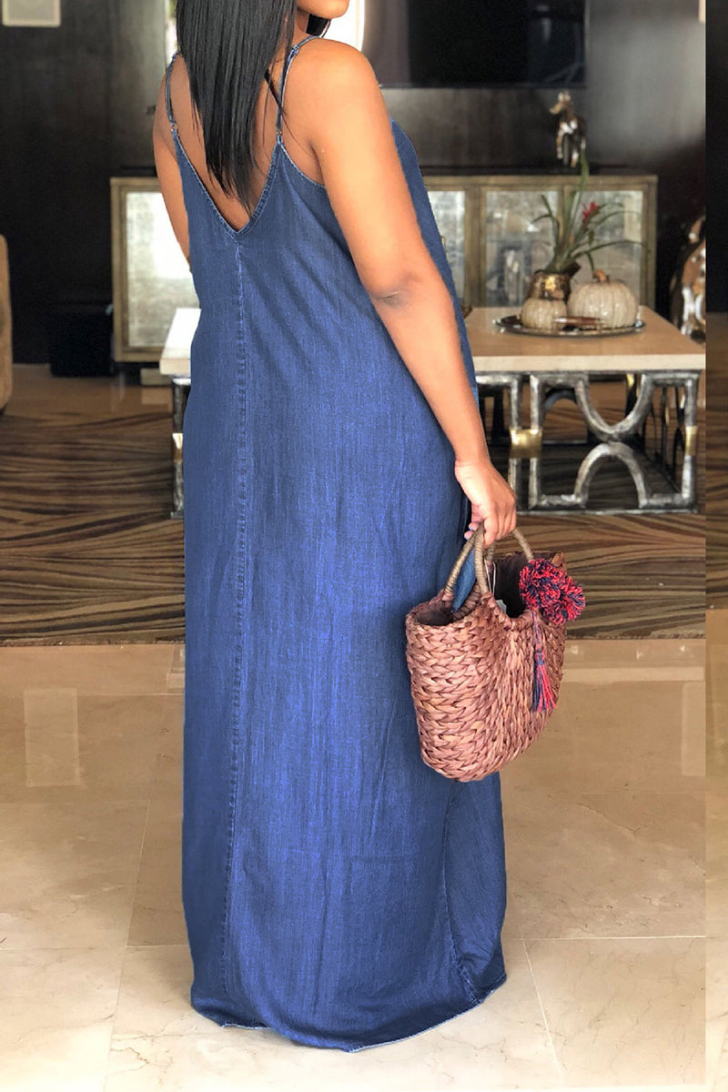 Cami Denim Maxi Dress