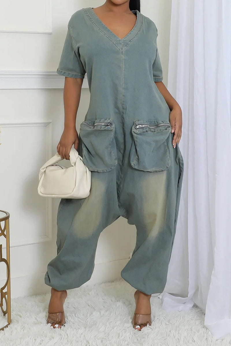 Relaxed Fit Utility Jumpsuit