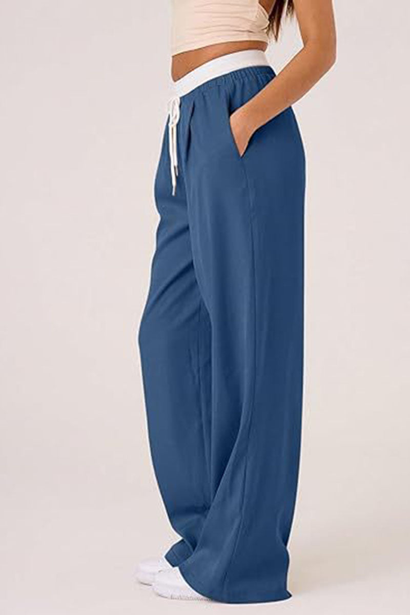 Casual Wide-Leg Drawstring Lounge Pants