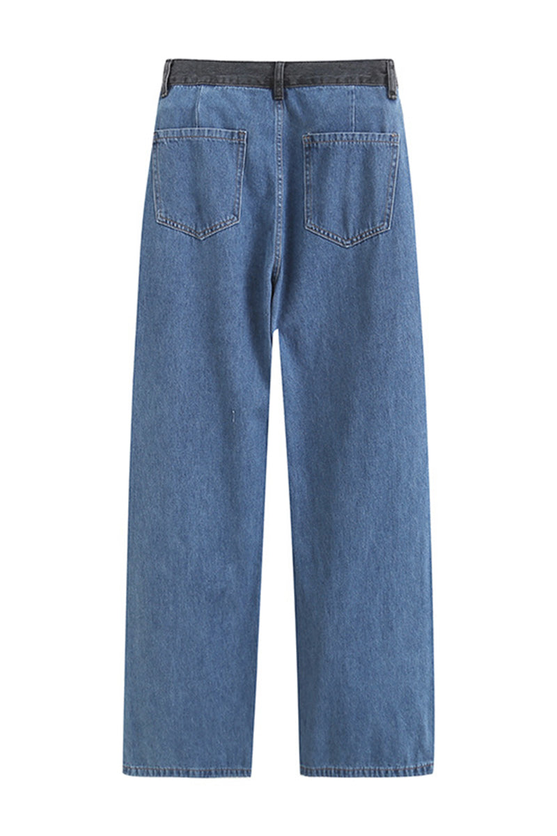 Dual-Tone Pocket Jeans