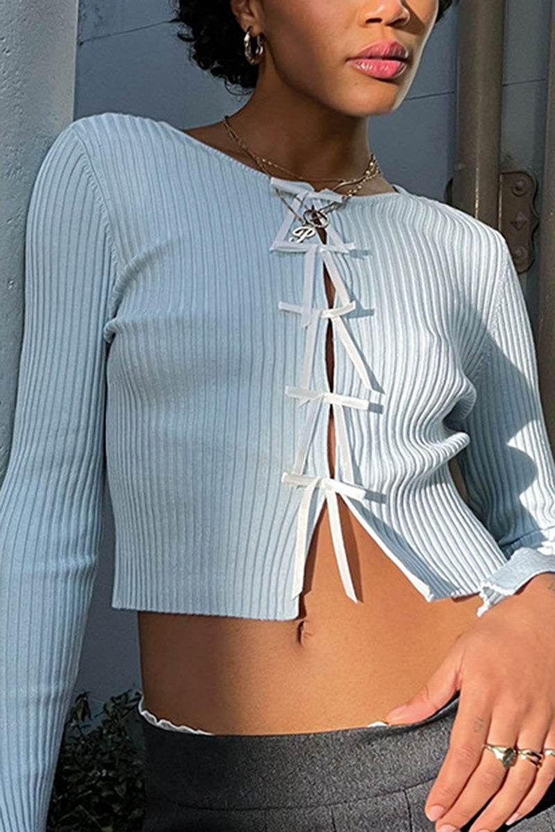 Ribbon Accent Crop Top