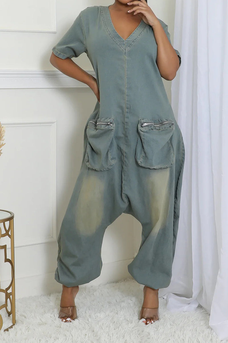 Relaxed Fit Utility Jumpsuit