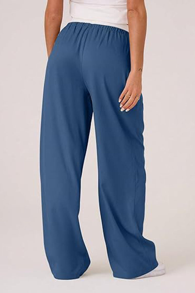 Casual Wide-Leg Drawstring Lounge Pants