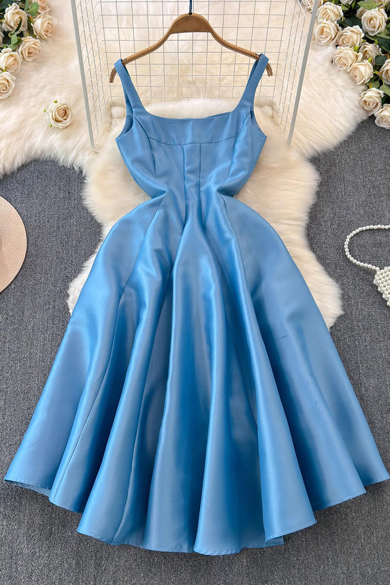 Fit and Flare Satin Dress