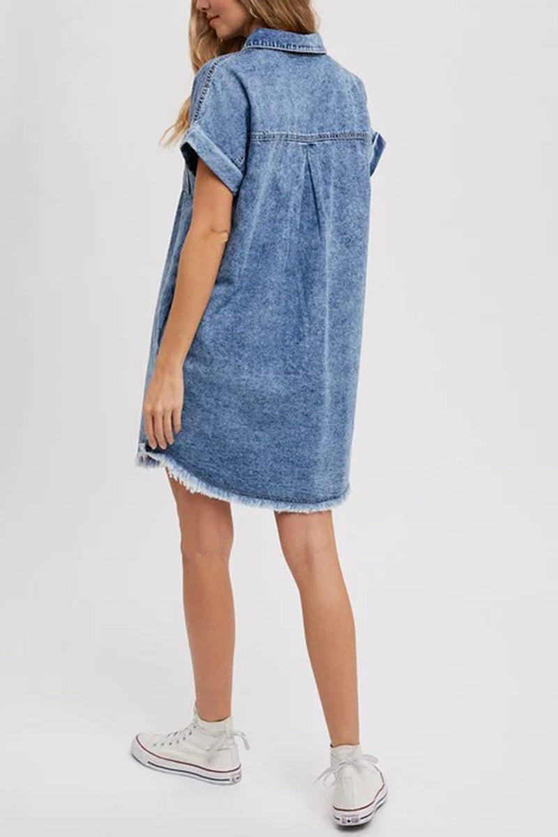 Casual Denim Shirt Dress