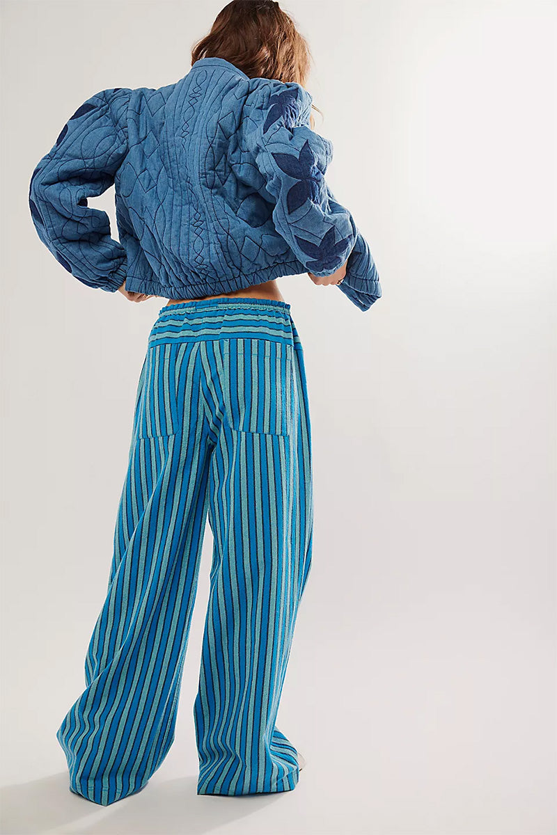 Vibrant Striped Wide-Leg Pants