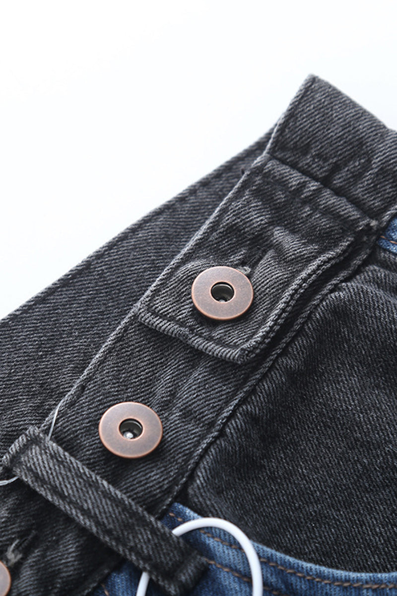 Dual-Tone Pocket Jeans