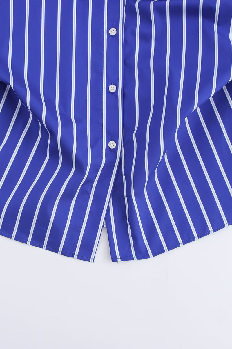 Striped Batwing Sleeve Shirt