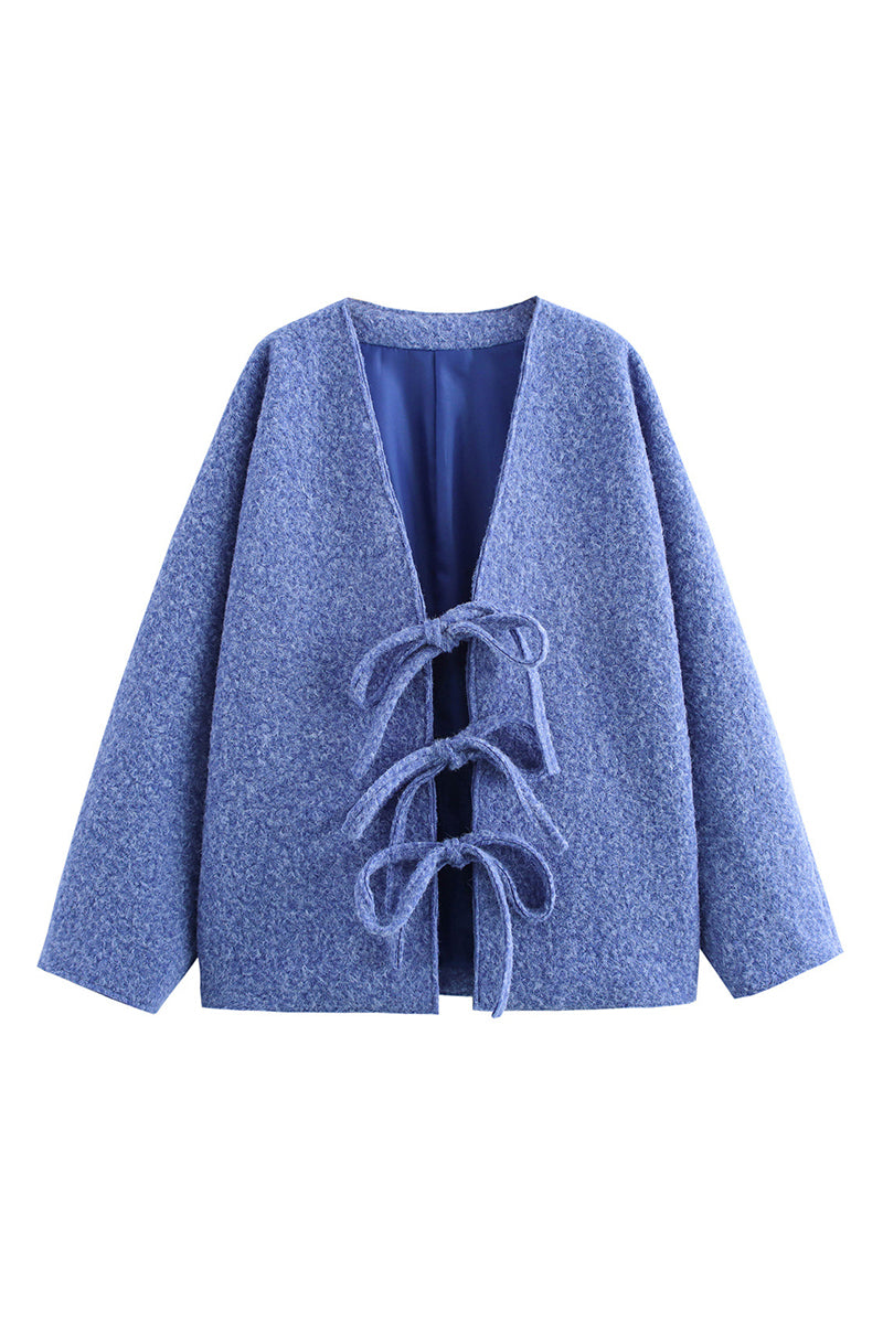 Tie-Front Oversized Coat