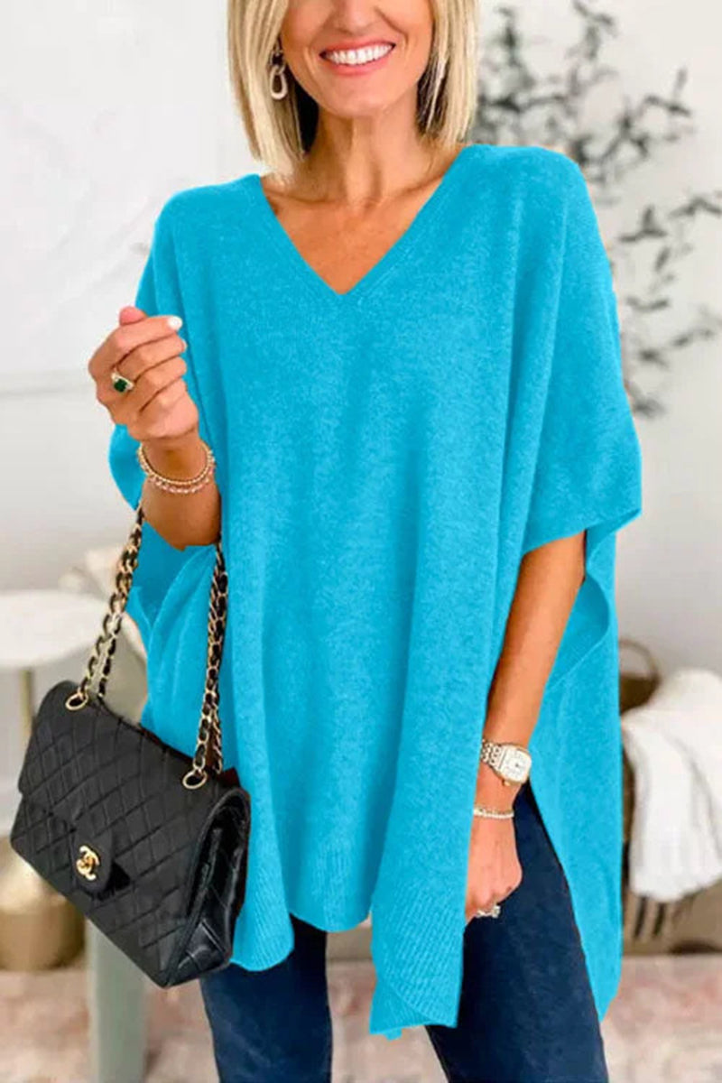 Loose-Fit V-Neck Top