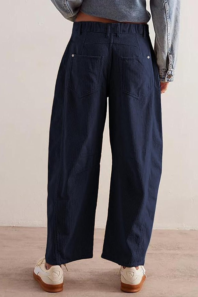 Wide-Leg Corduroy Pants