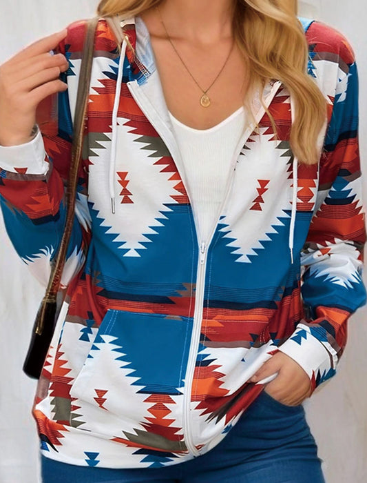 Printed Long Sleeve Hoodie