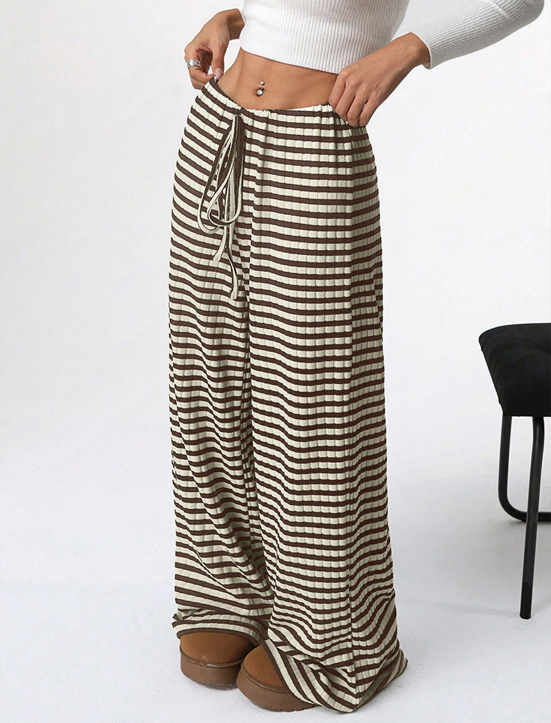 Drawstring Straight-Leg Pants