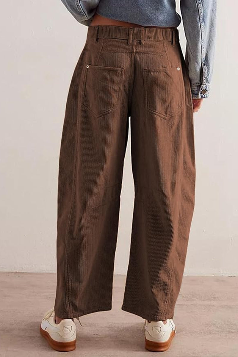 Wide-Leg Corduroy Pants