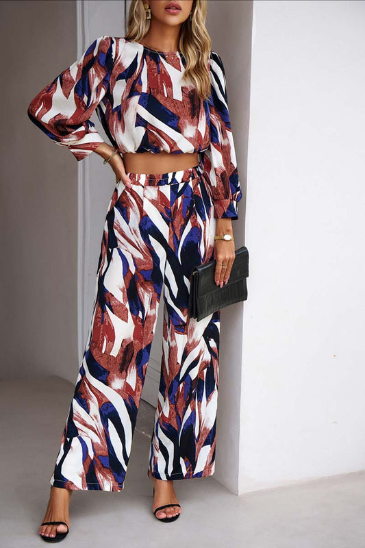 Vibrant Print Two-Piece Set